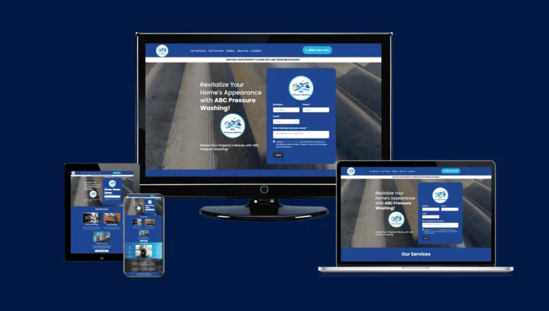 ABC Pressure Washing Website Mockup