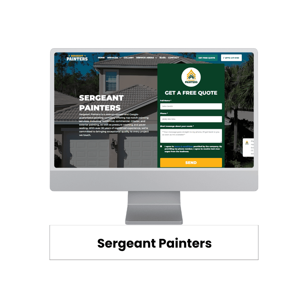 Sergeant Painters Website Mockup