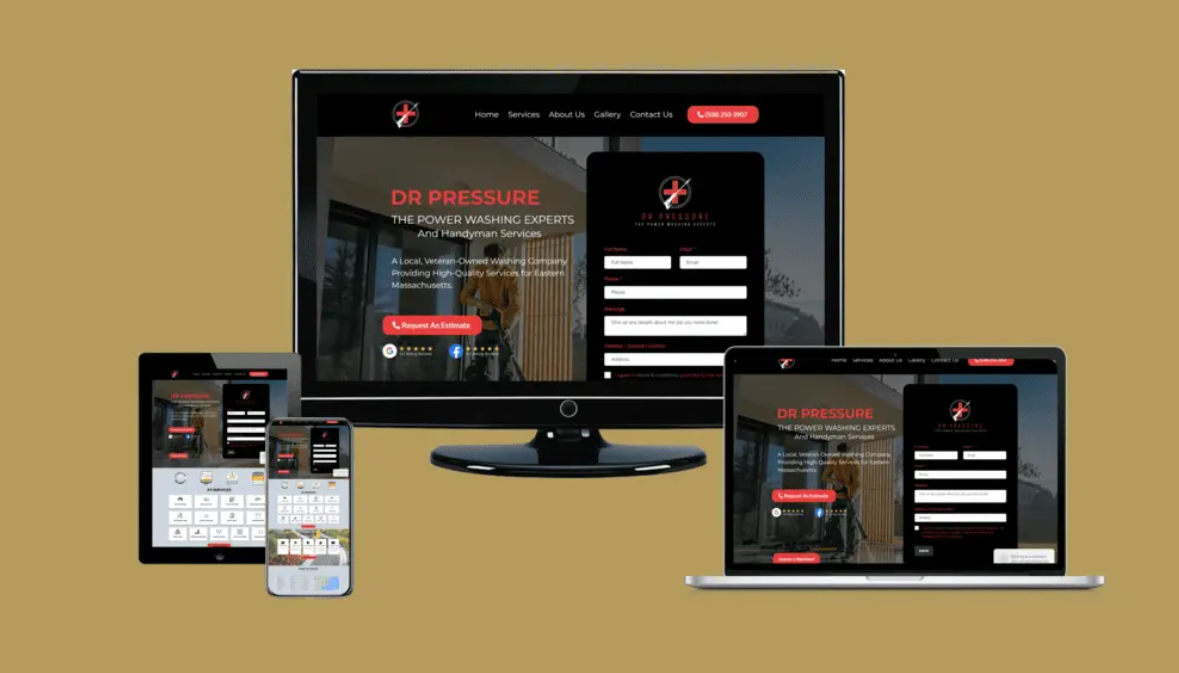 Dr. Pressure Website Mockup