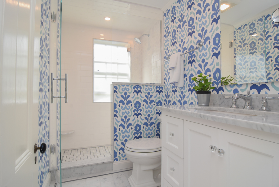Wellesley guest bath renovation tile and fixtures