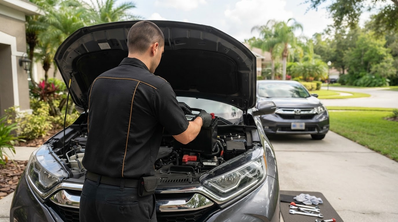 Battery Replacement from Florida Bros Mobile Mechanics
