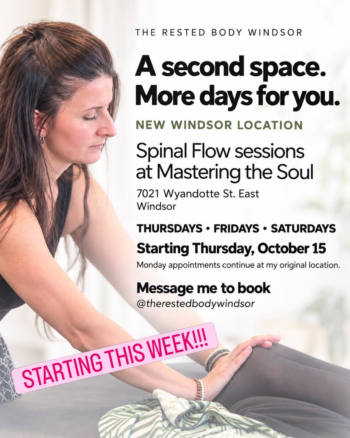 The Rested Body Windsor — A second space. More days for you.
