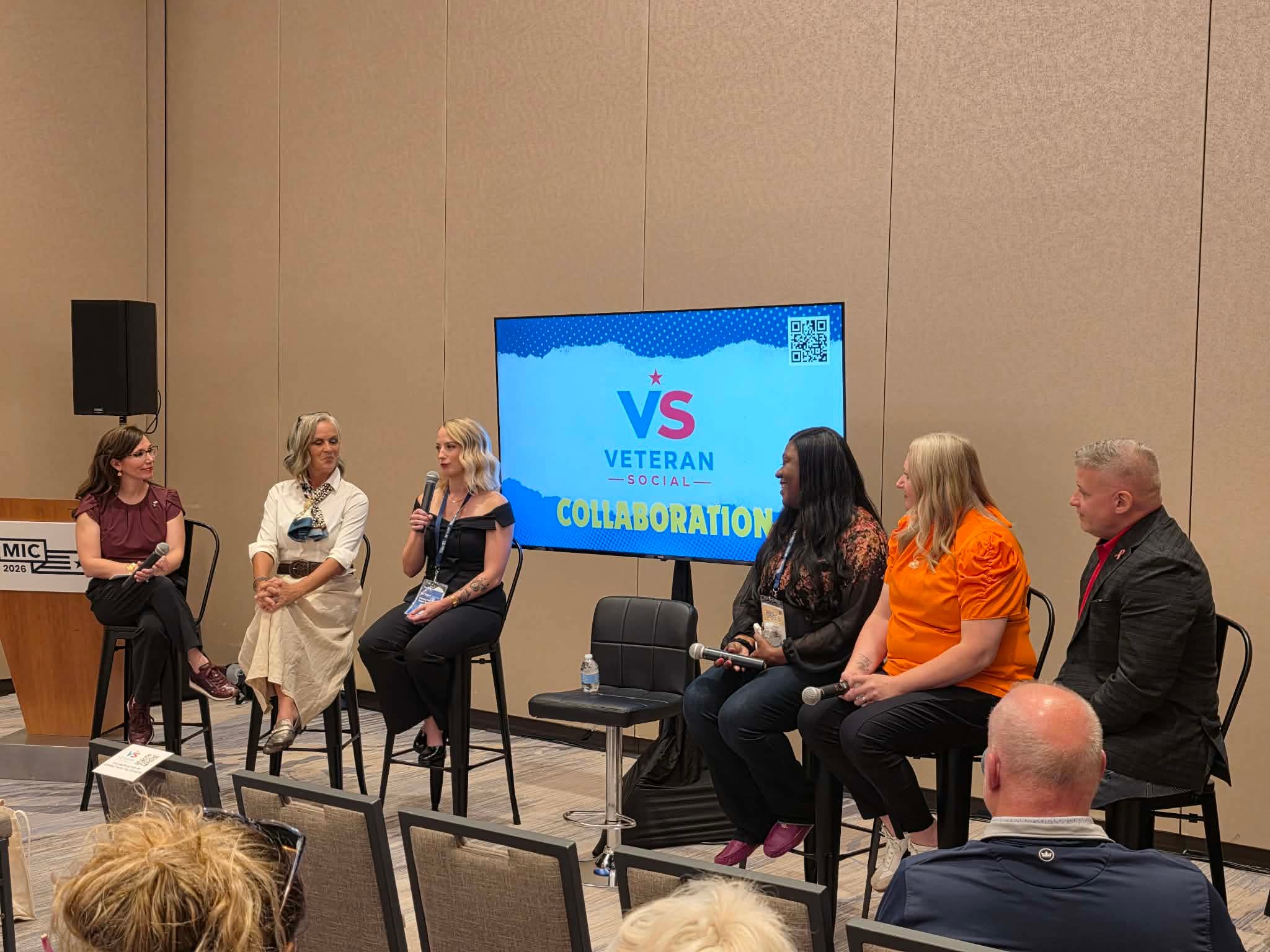 Veteran Social Panel 1: Collaboration on stage at Military Influencer 2026 in Tampa