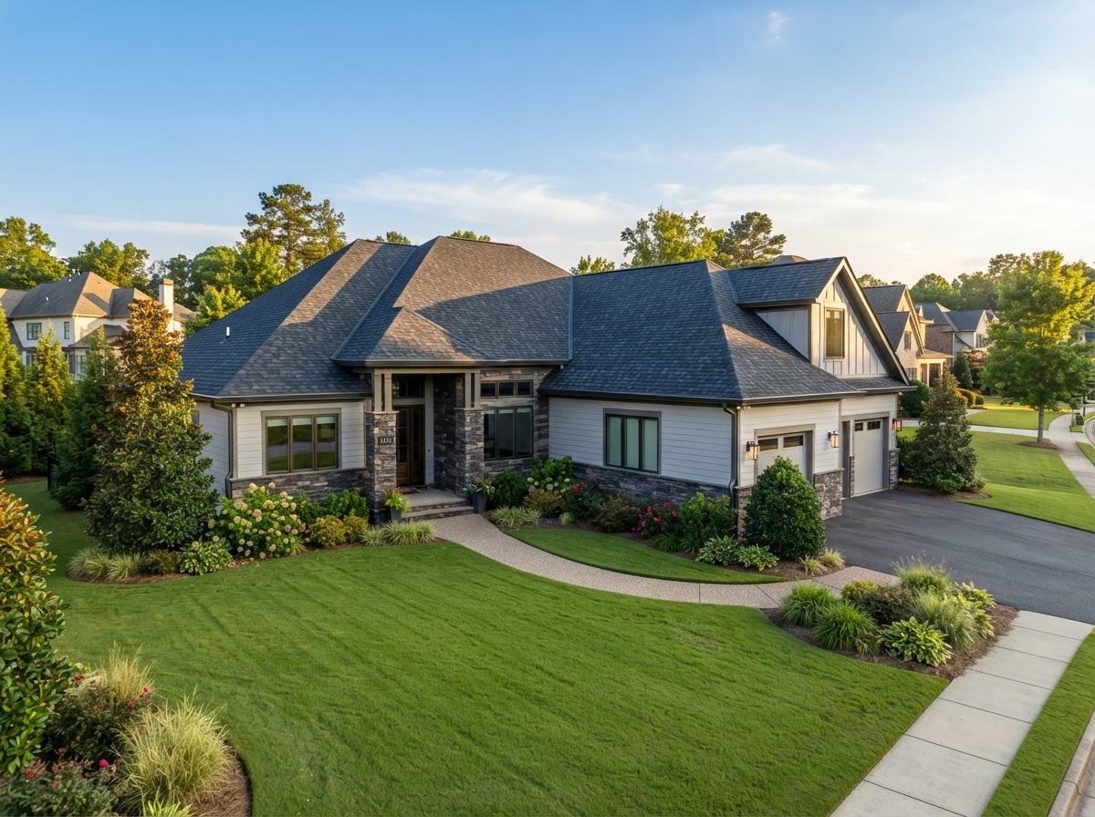 Completed residential roof replacement in Georgia