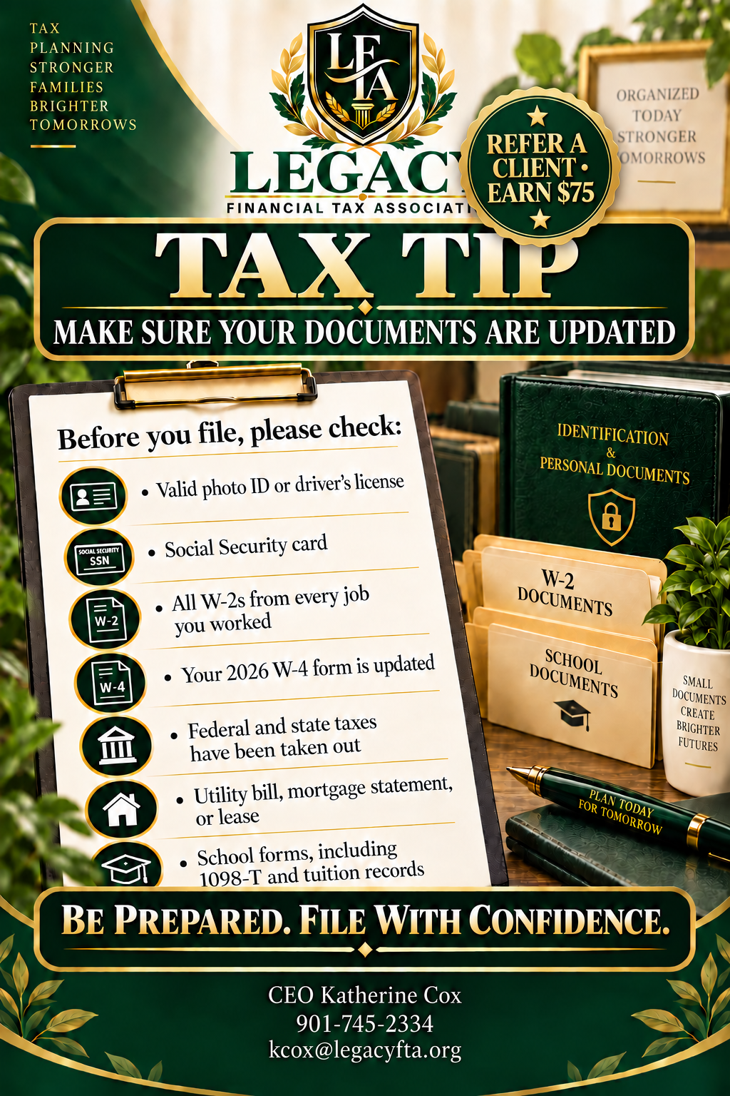 Tax Tip — Make Sure Your Documents Are Updated