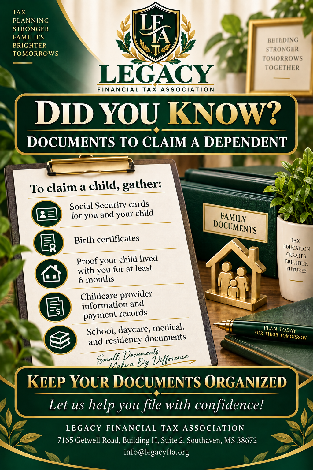 Did You Know? — Documents to Claim a Dependent