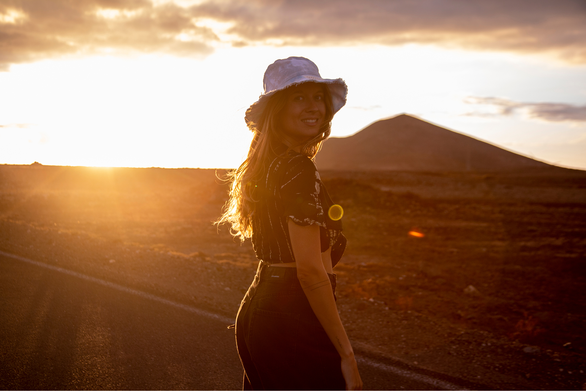 Laura Beltrán al atardecer