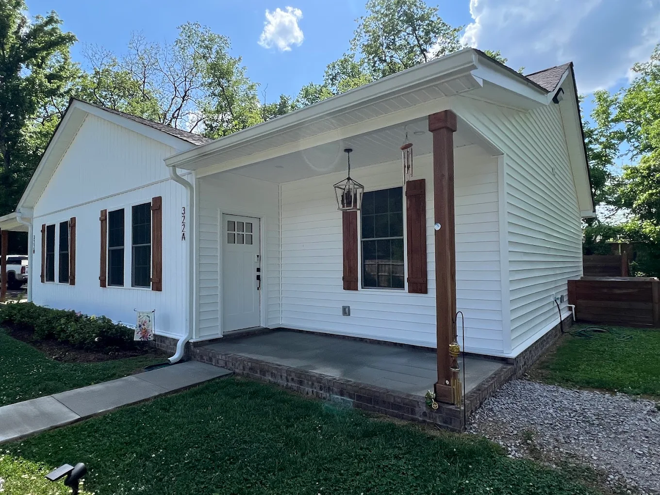 White Siding & Porch Soft Wash