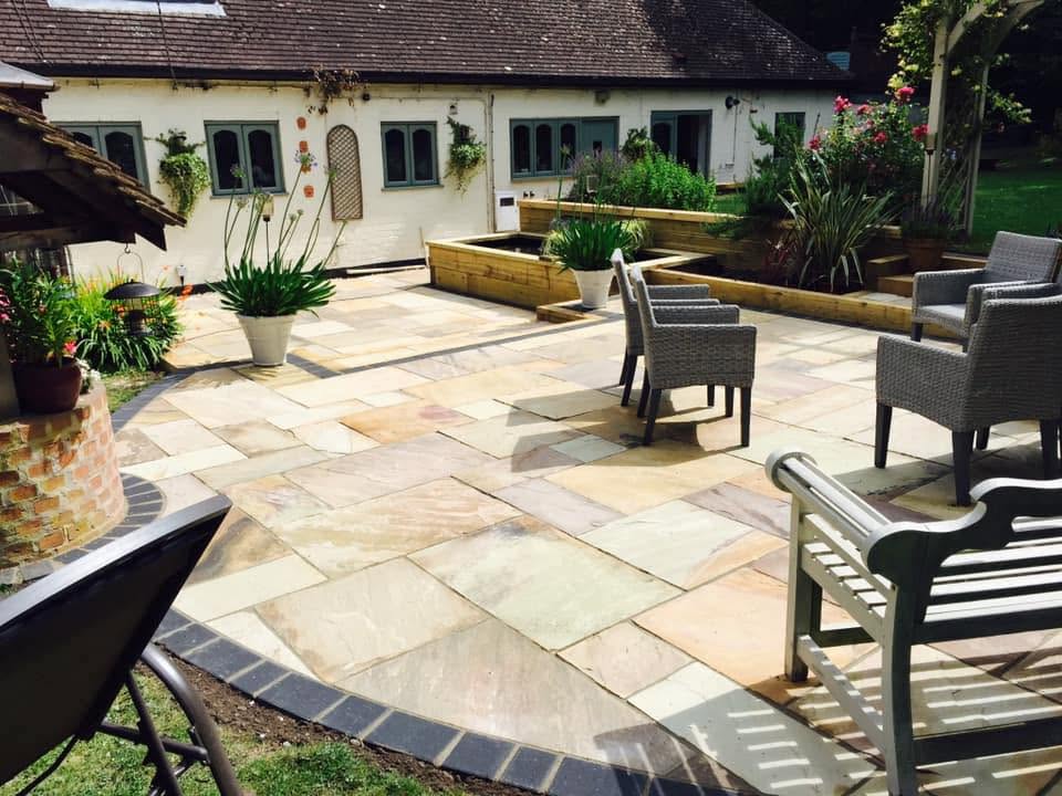 Landscaping and paving work by Outside Creations