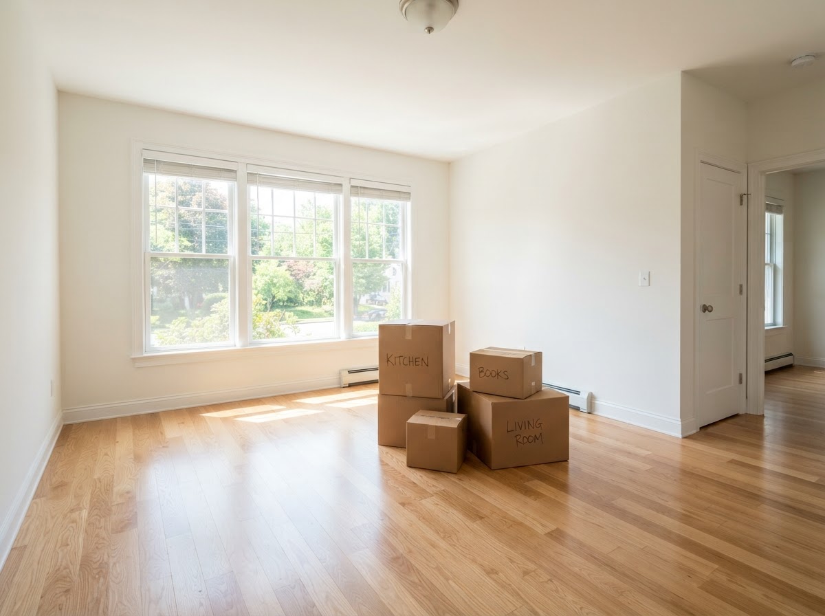 Empty, freshly cleaned home ready for move out by Esther's House Cleaning Services in The Colony, TX