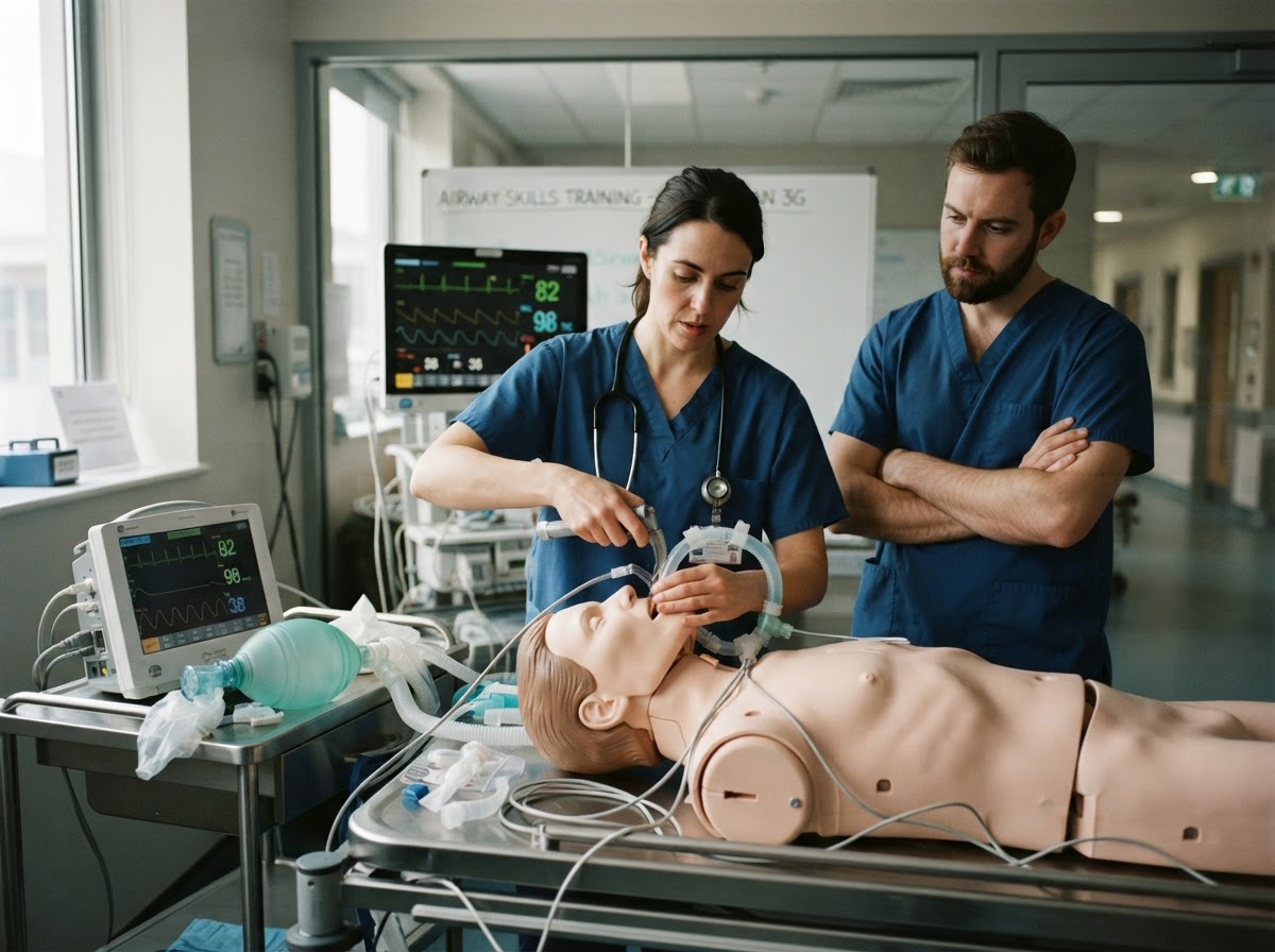 Entrenamiento clínico de simulación y manejo de vía aérea