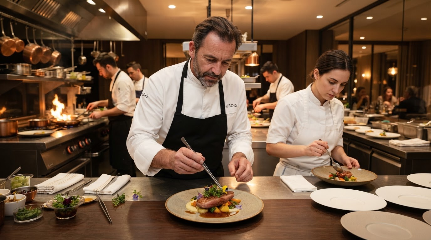 Hospitality culinary professional at work