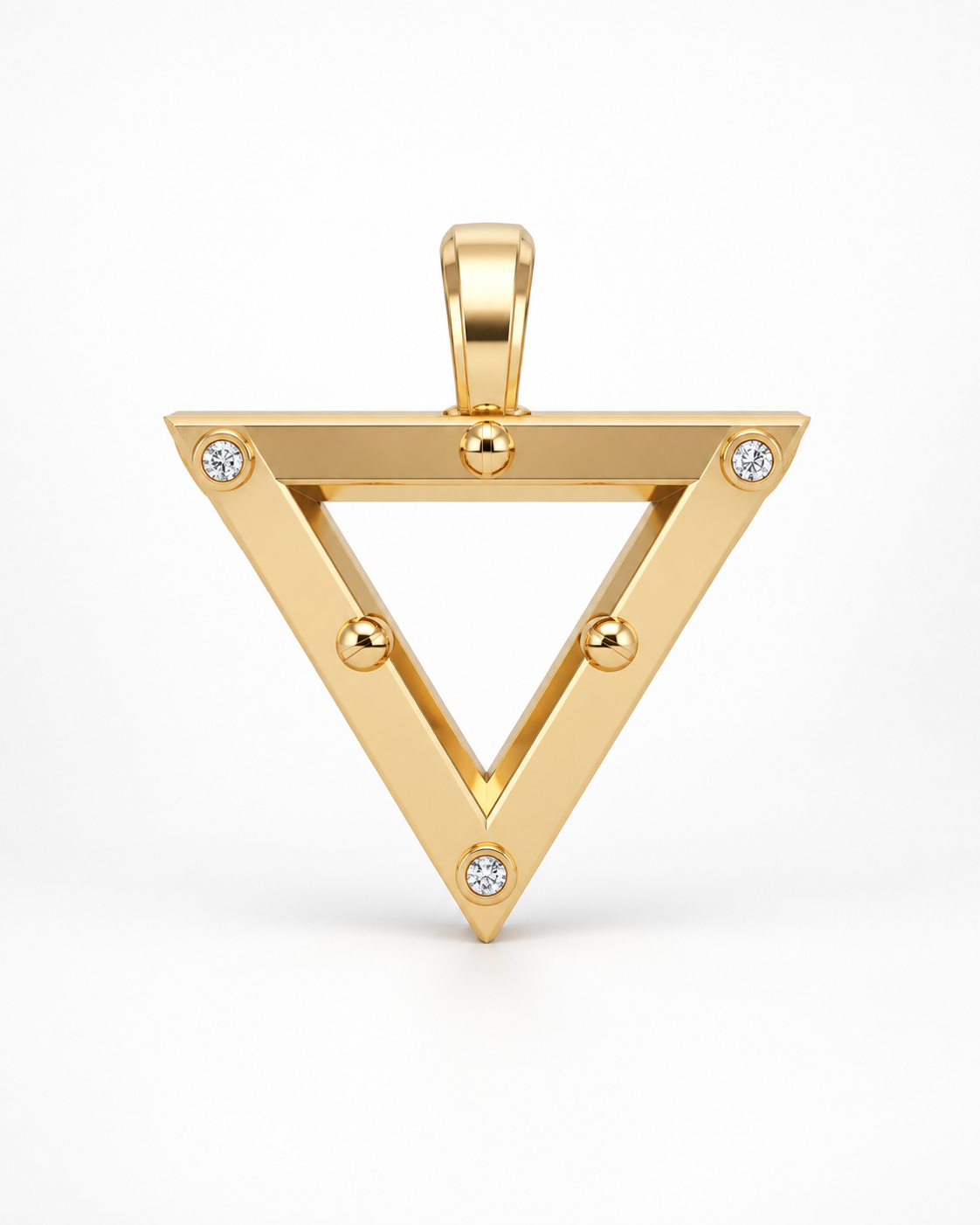 Male Triangle Pendant - Pointed Down