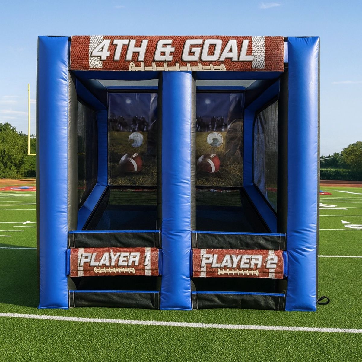 4th and Goal inflatable football passing challenge game