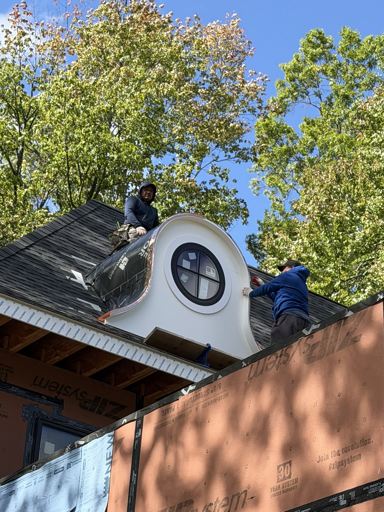 Before the roofing project