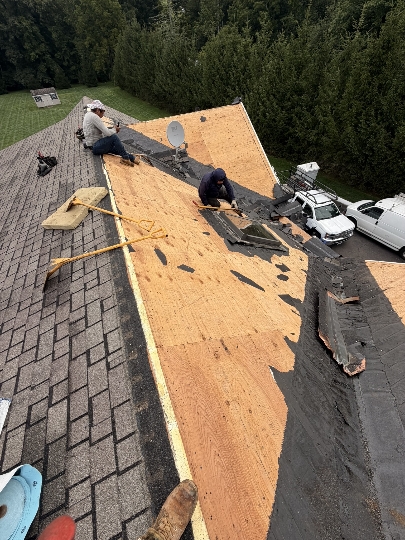 Full Deck Tear-Off, Skylight Prep & Valley Reconstruction