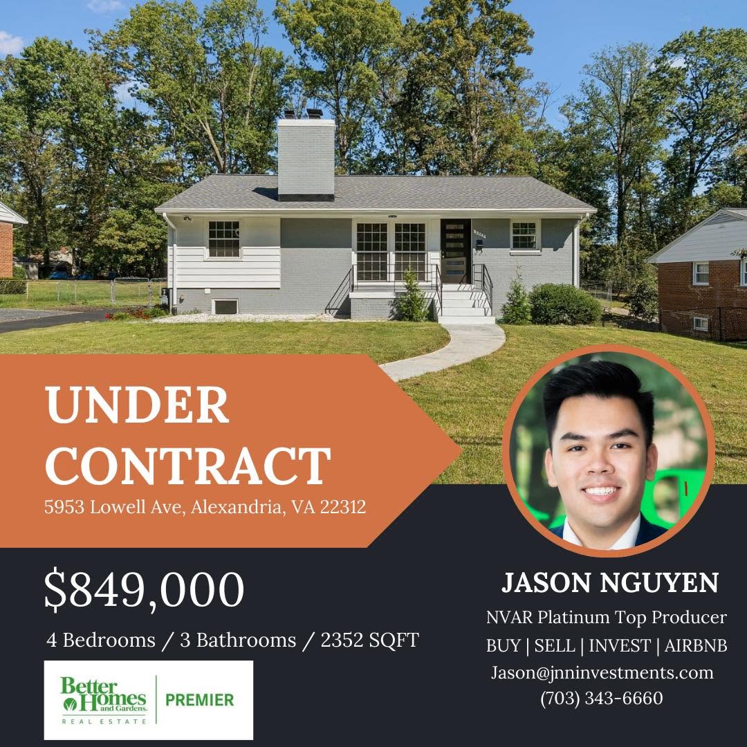 Nhà Riêng tại 5953 Lowell Ave, Alexandria, VA 22312 do Jason Nguyen đại diện