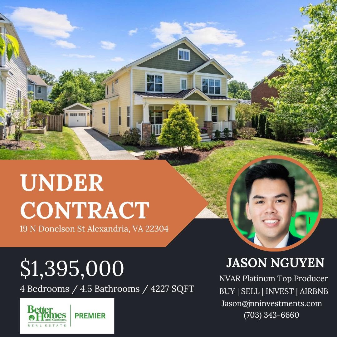 Nhà Riêng tại 19 N Donelson St, Alexandria, VA 22304 do Jason Nguyen đại diện