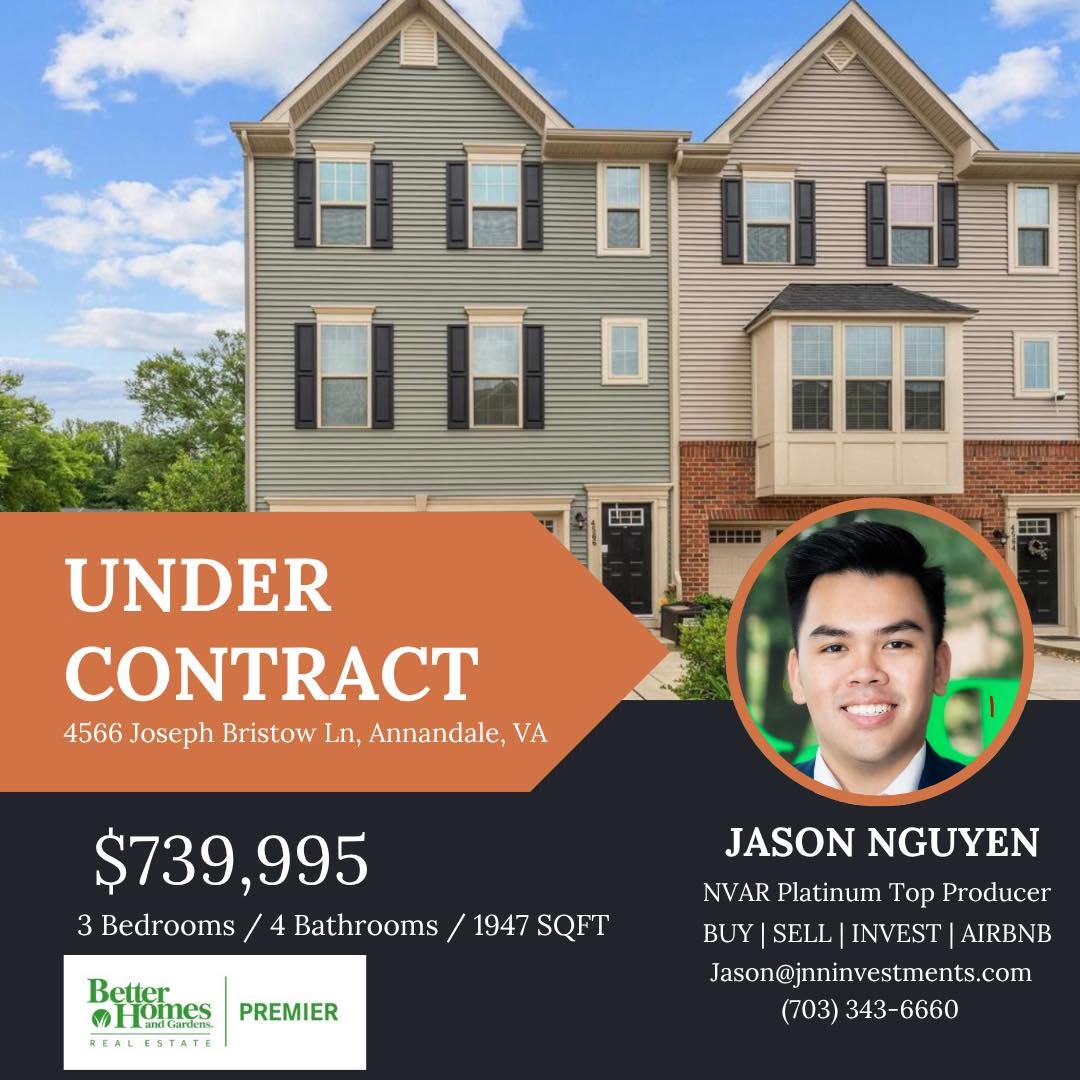 Nhà Phố tại 4566 Joseph Bristow Ln, Annandale, VA do Jason Nguyen đại diện