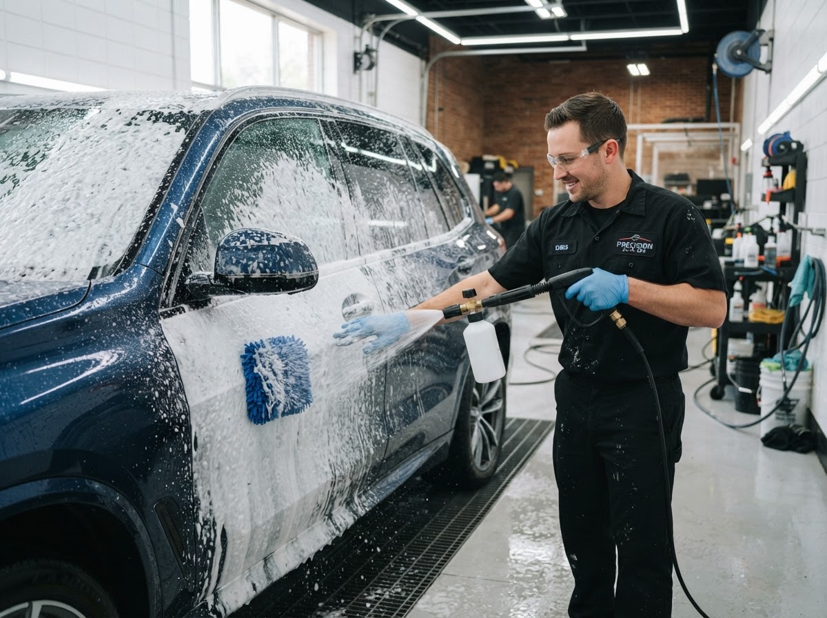 Exterior Detailing — professional auto detailing performed by a technician