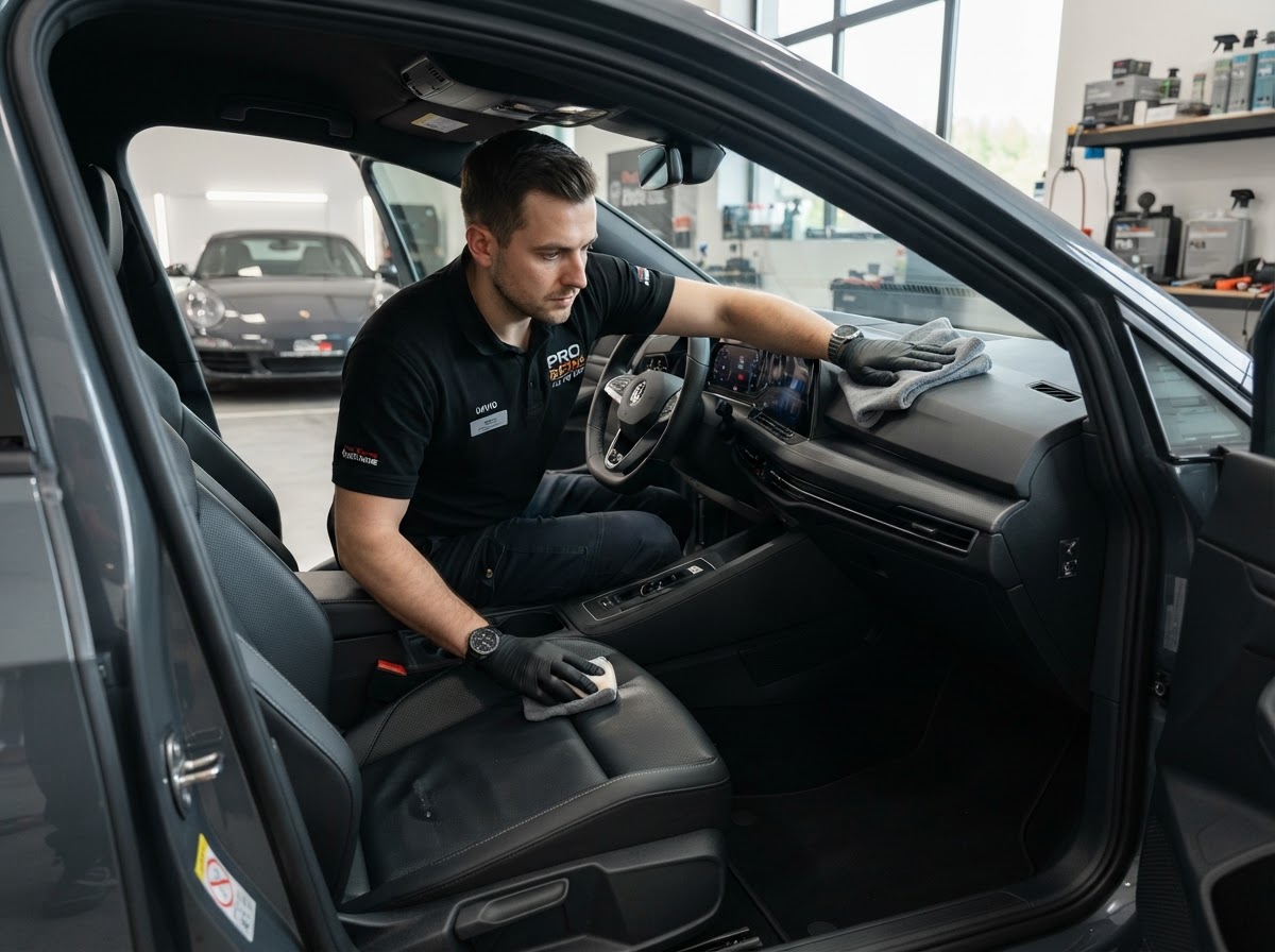 Interior Detailing — professional auto detailing performed by a technician