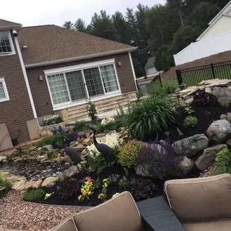 Backyard Water Feature & Rock Garden
