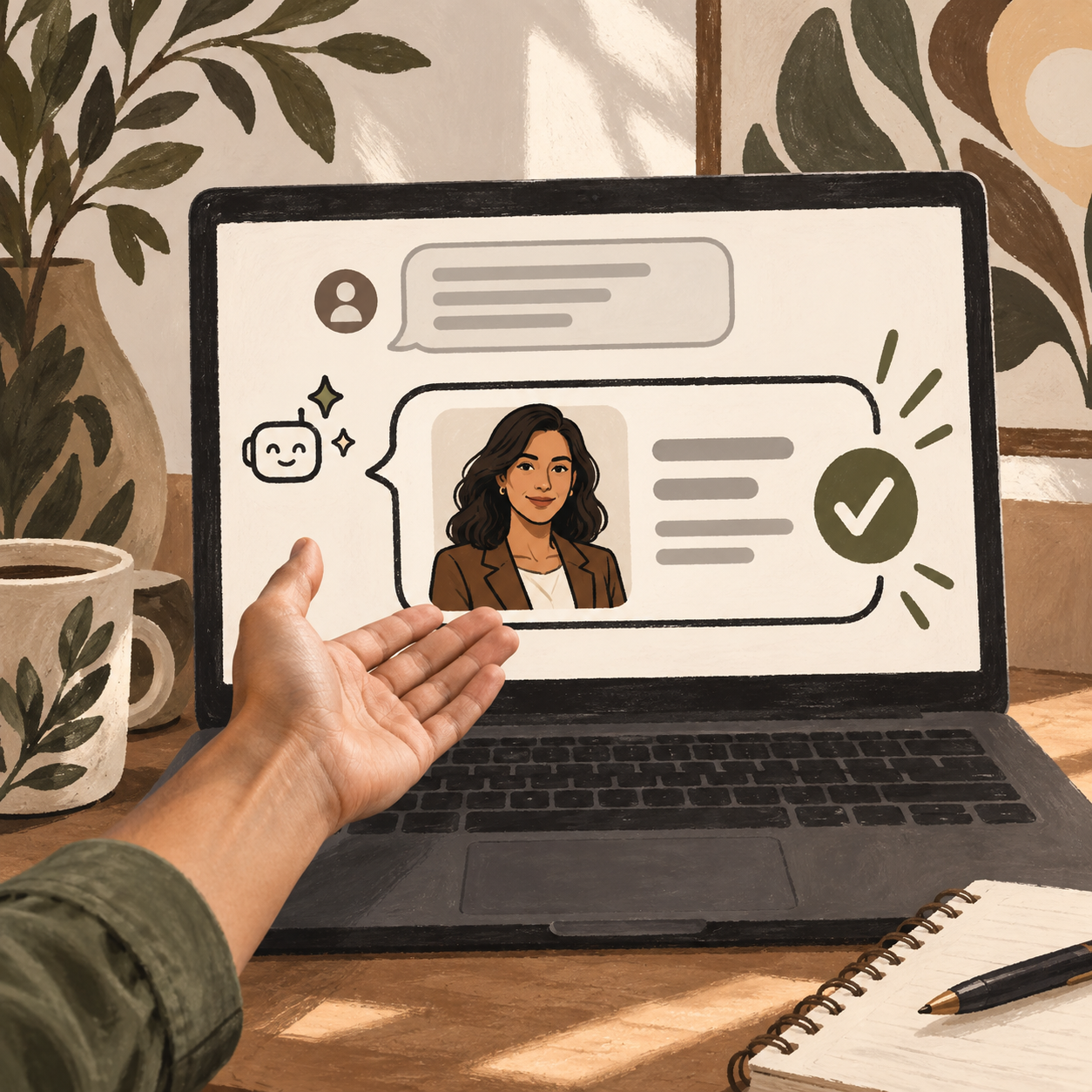 Be the answer: AI chatbot recommending the specialist in chat results