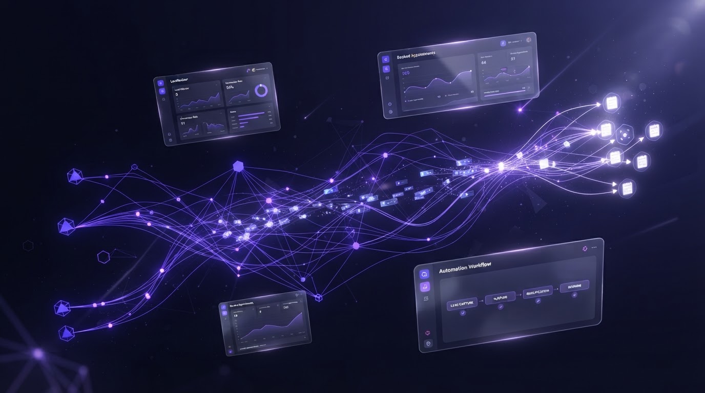 Renderdoor lead-to-appointment automation system dashboard