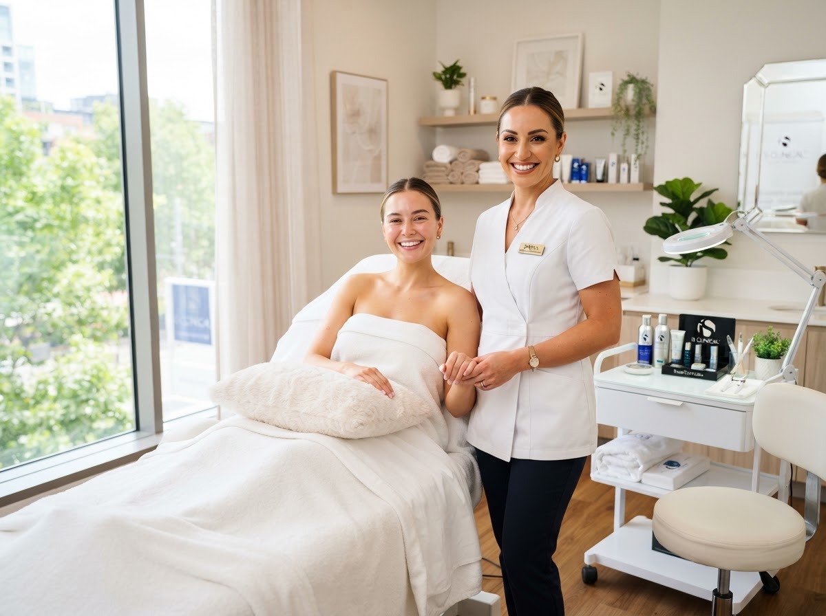 Profissional de estética em ambiente de beleza — cenário depois