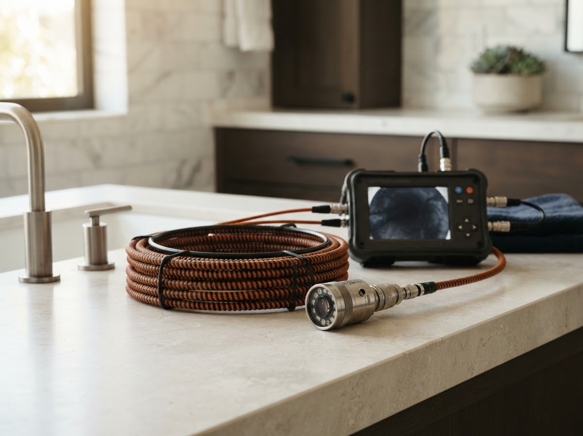 Inspection camera and diagnostic tools examining a line
