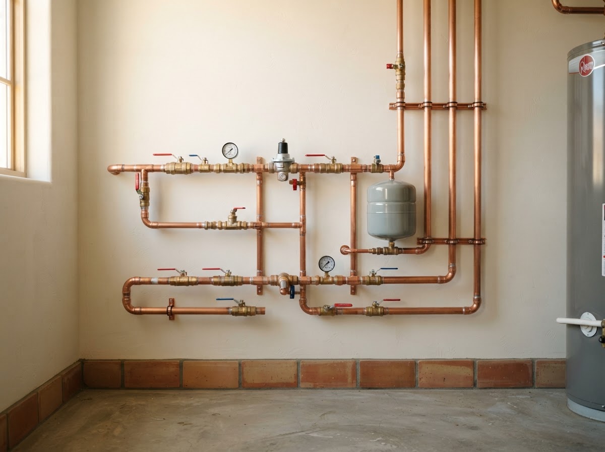 Clean finished plumbing installation after service