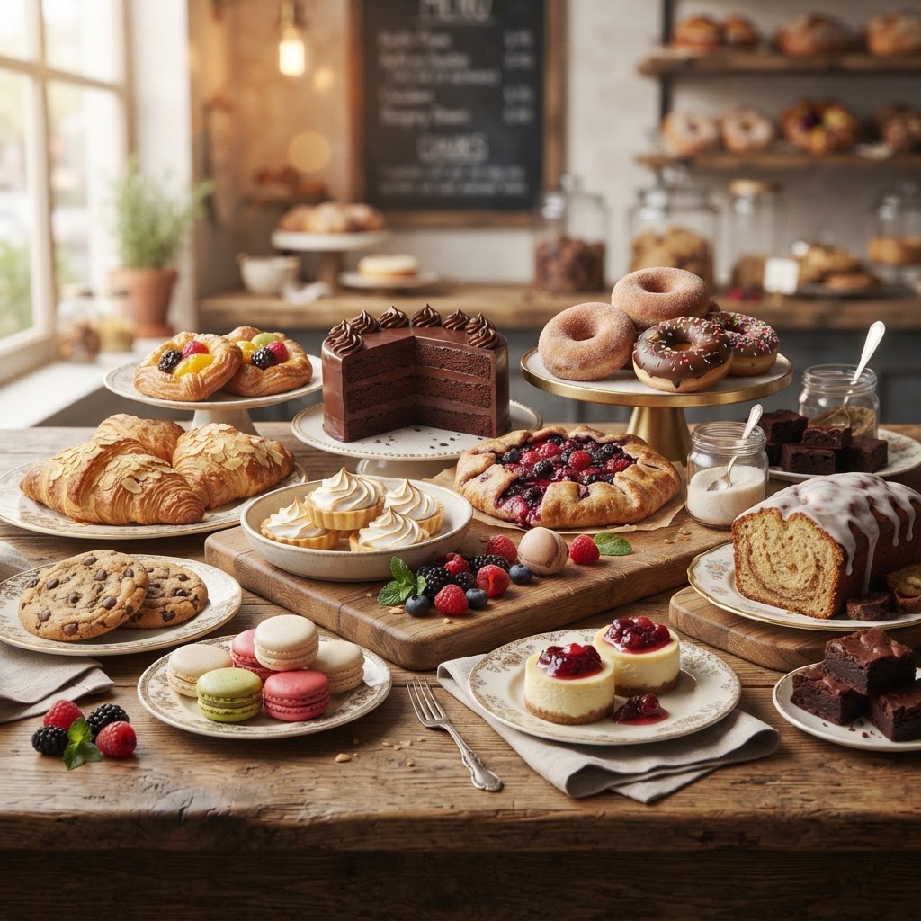 Sweet baked goods assortment