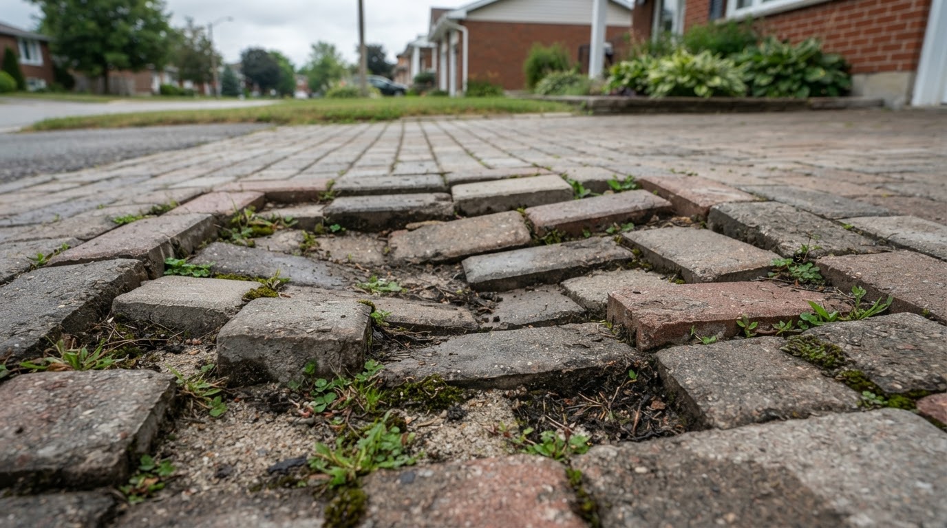 How to Fix Sinking Interlock Bricks on a Driveway