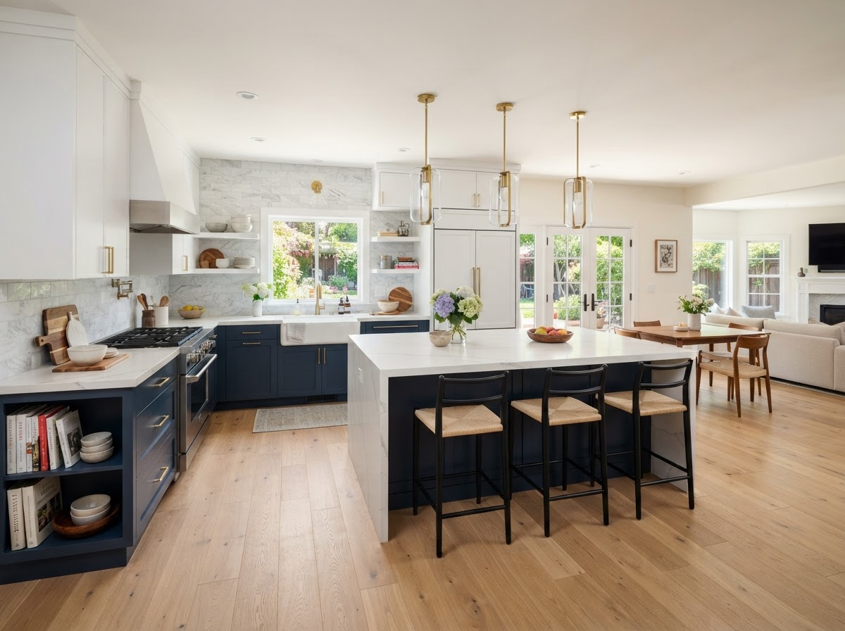 Open-Concept Island Kitchen — after