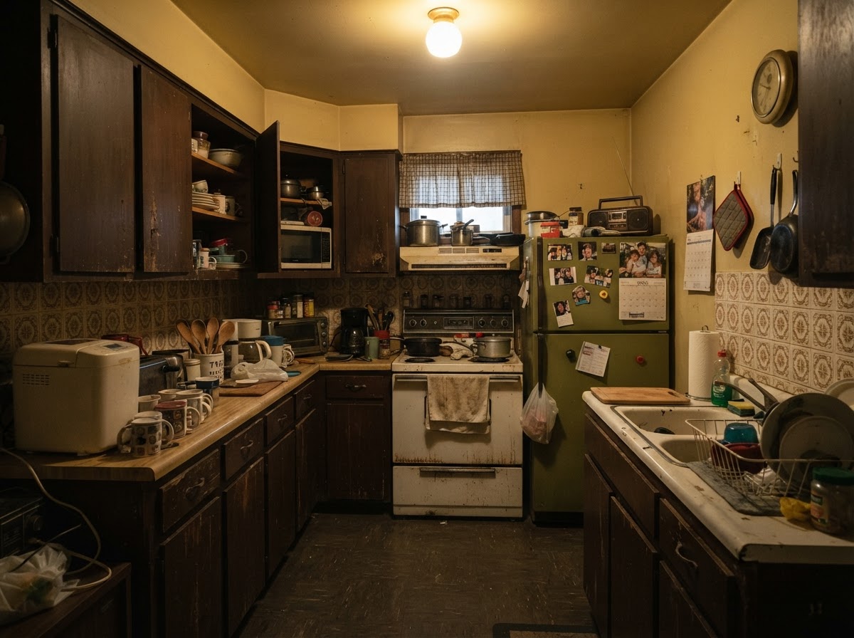 Navy Modern Kitchen — before