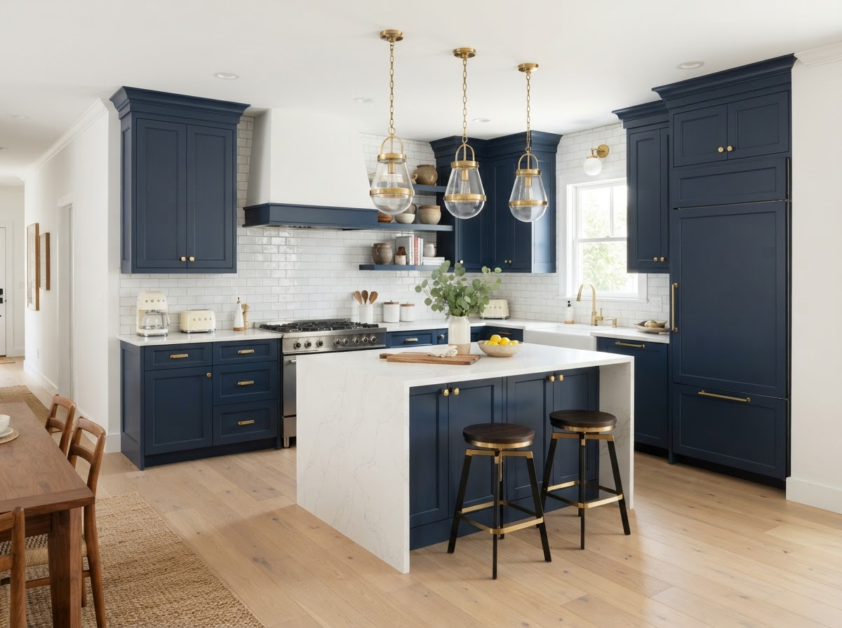 Navy Modern Kitchen — after