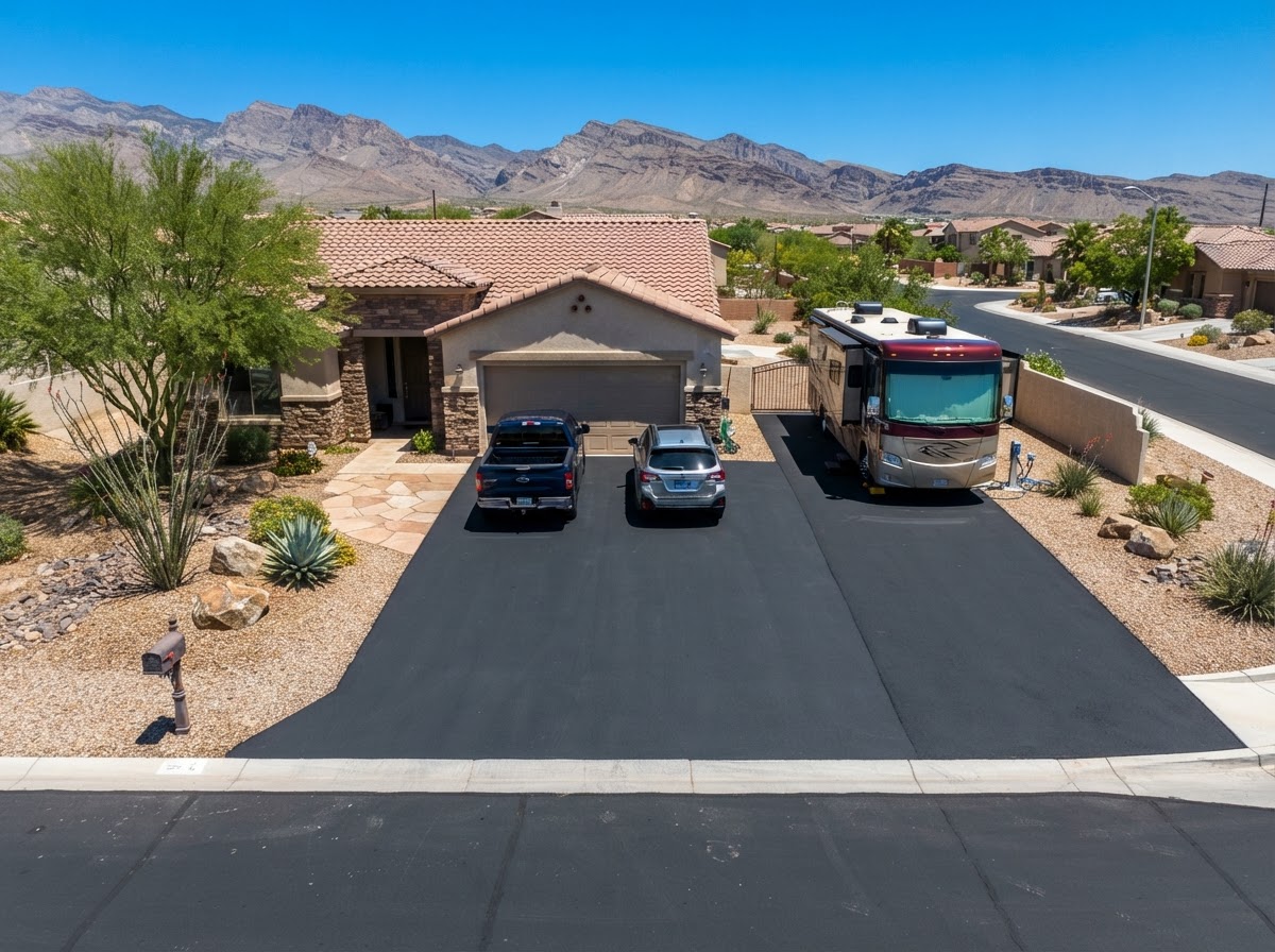 Widened driveway with RV pad in Paradise, NV