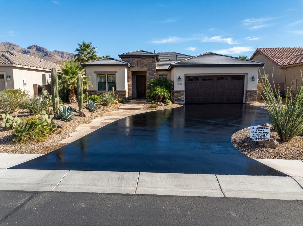 Residential driveway sealcoating in Paradise, NV