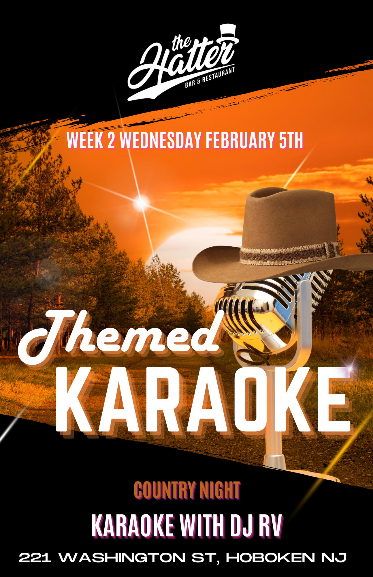 Karaoke Wednesday themed night flyer 2