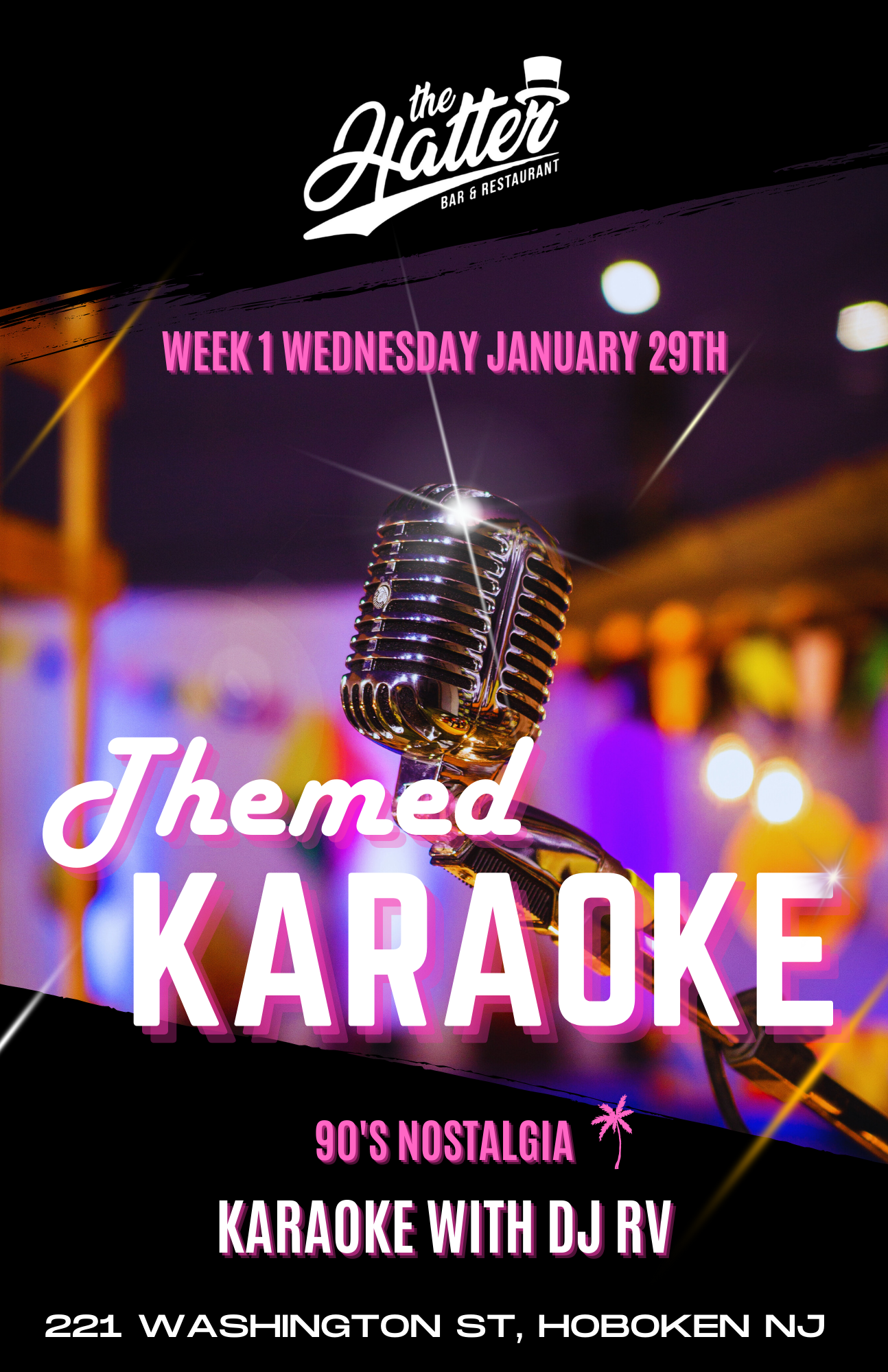 Karaoke Wednesday themed night flyer 1