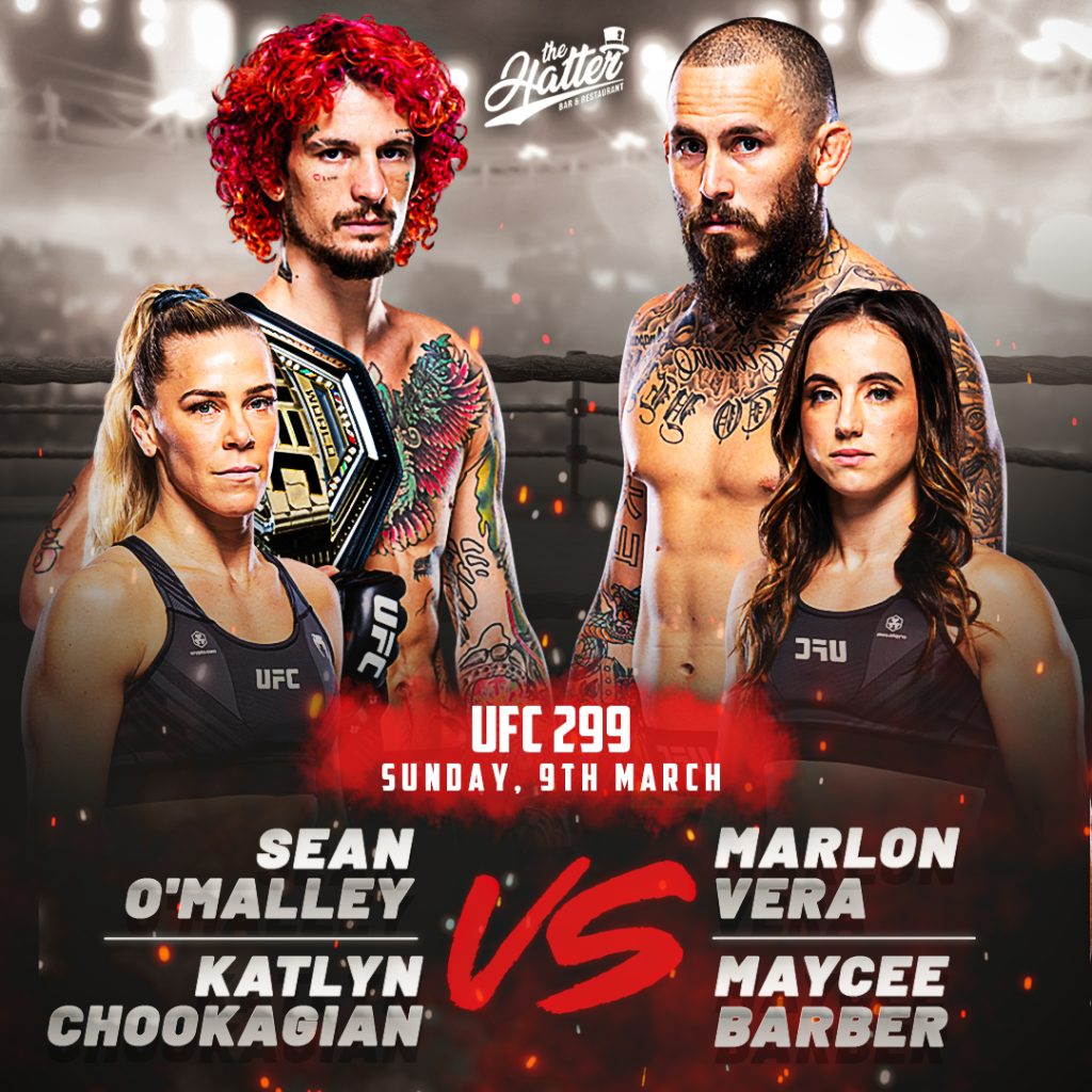 UFC 299 fight card flyer