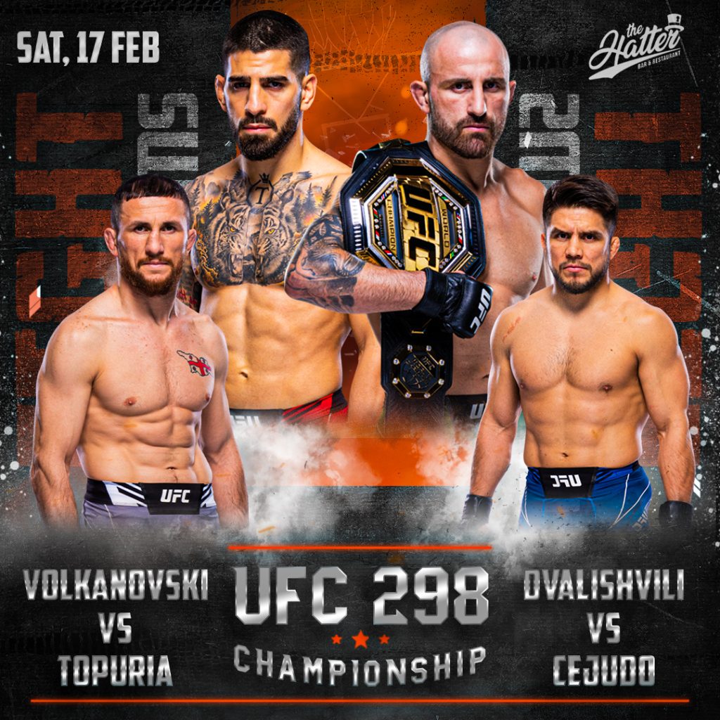 UFC 298 fight card flyer