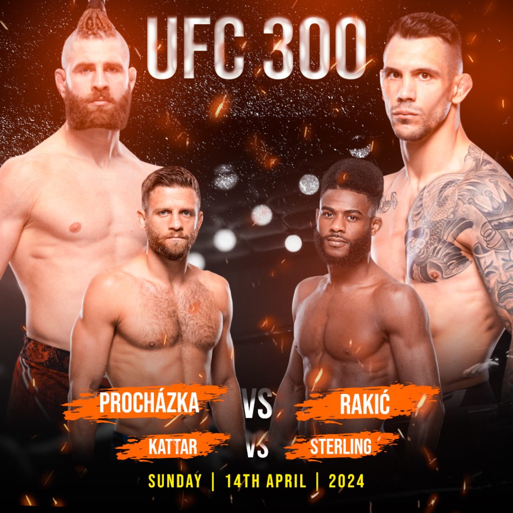 UFC 300 fight card flyer
