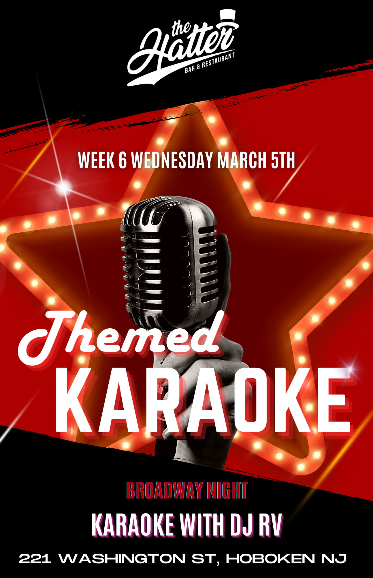 Karaoke Wednesday themed night flyer 6