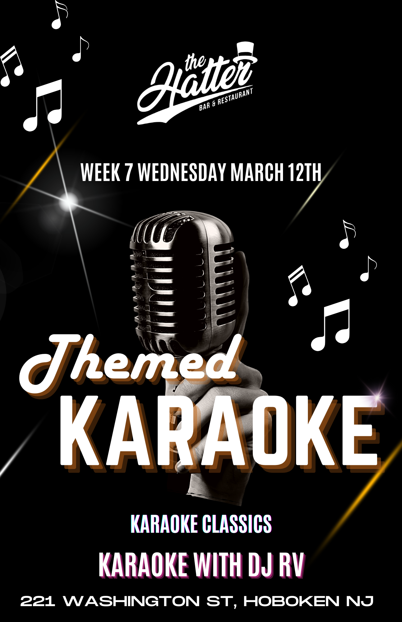 Karaoke Wednesday themed night flyer 7