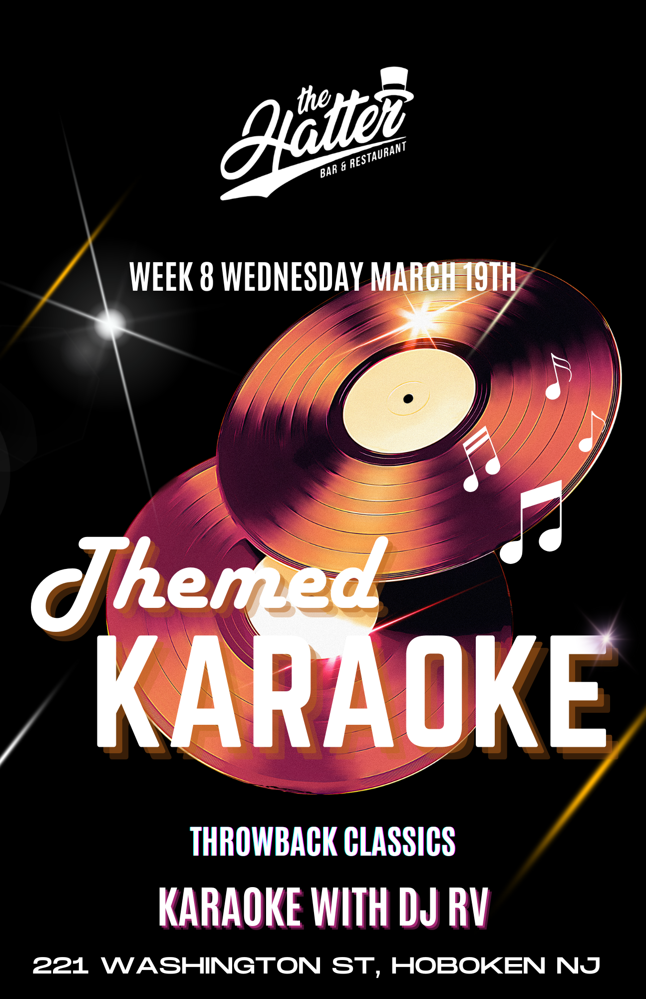 Karaoke Wednesday themed night flyer 8