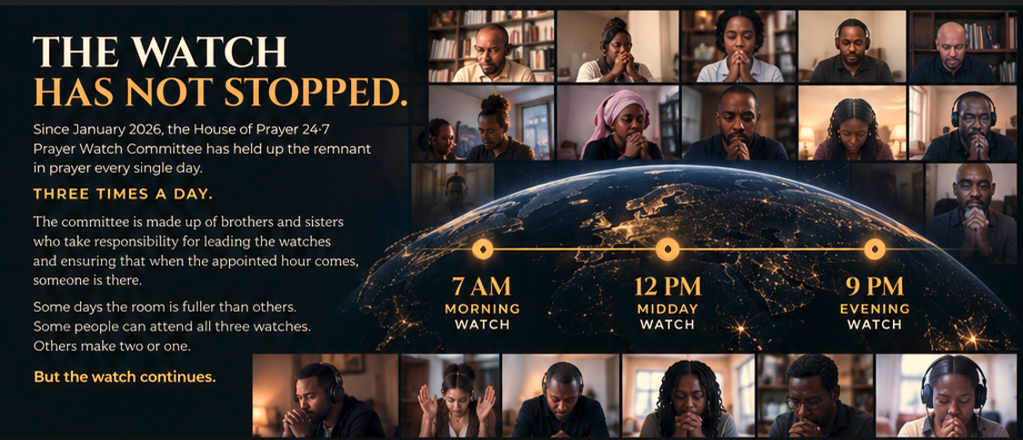 People praying worldwide around illuminated earth with 7 AM, 12 PM, and 9 PM watches