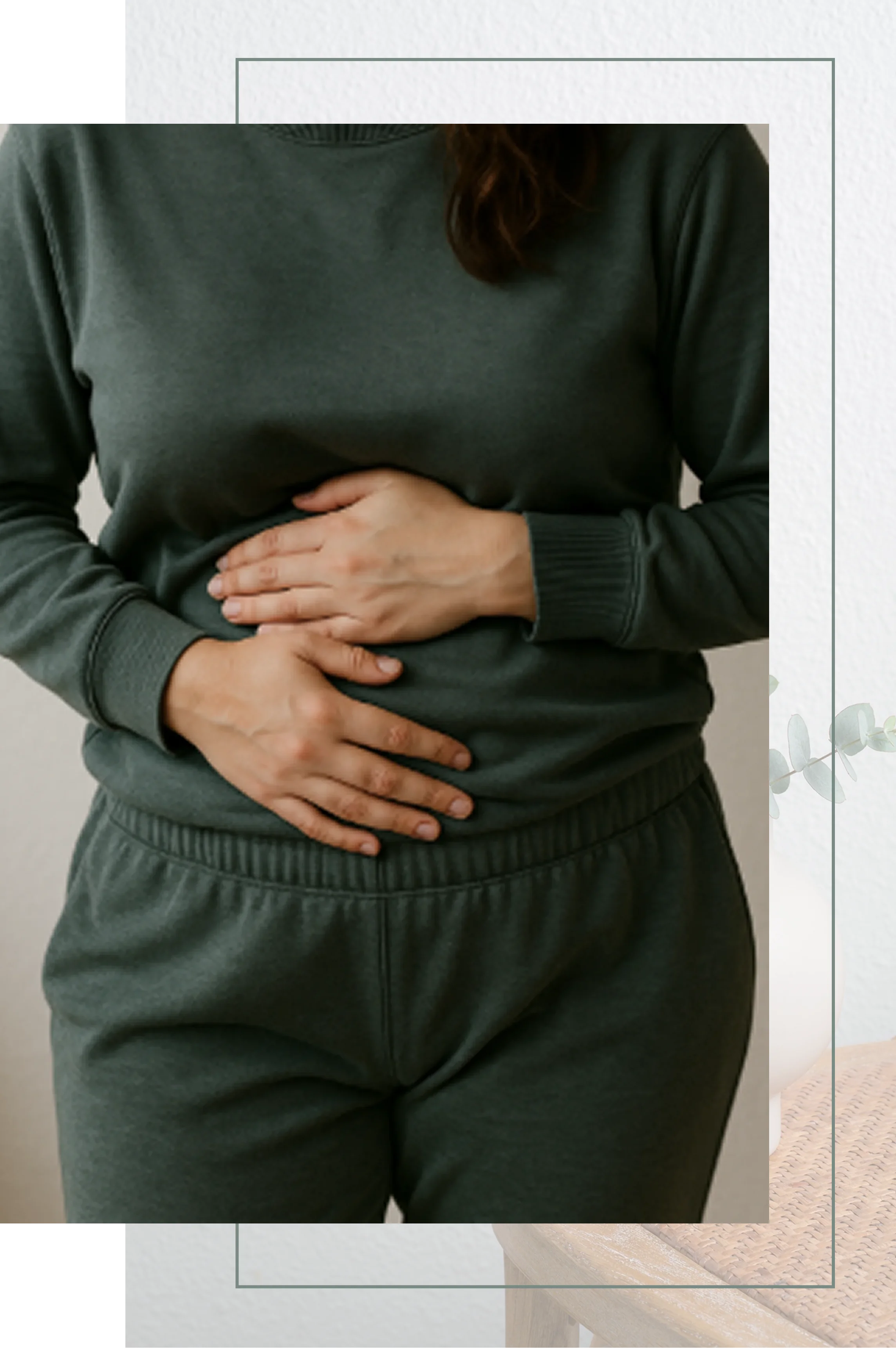 Woman resting with discomfort from unpredictable digestion symptoms
