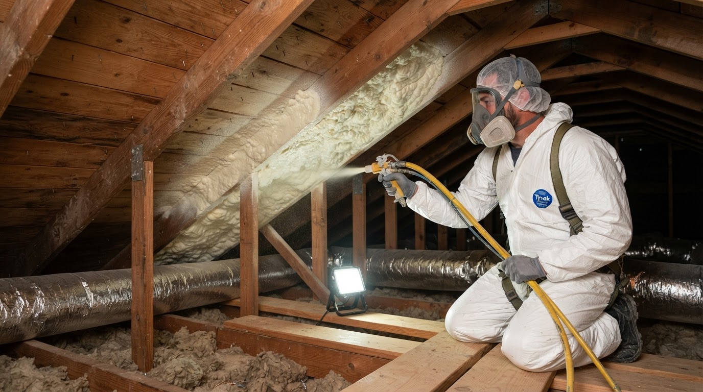 Attic spray foam insulation in Murfreesboro