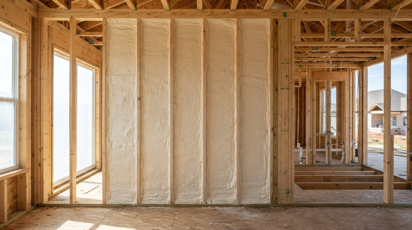 Residential spray foam insulation project near Murfreesboro